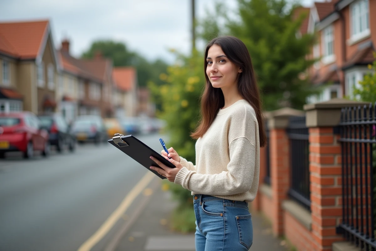 Jeune femme vérifiant l