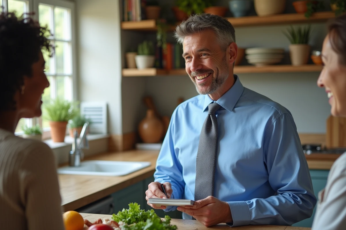 Medecin homme discutant d